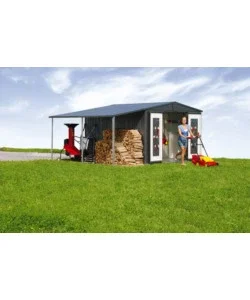 Tettoia per casetta europa mis. 2/3/4a grigio scuro metallizzato Spedizione Espresso